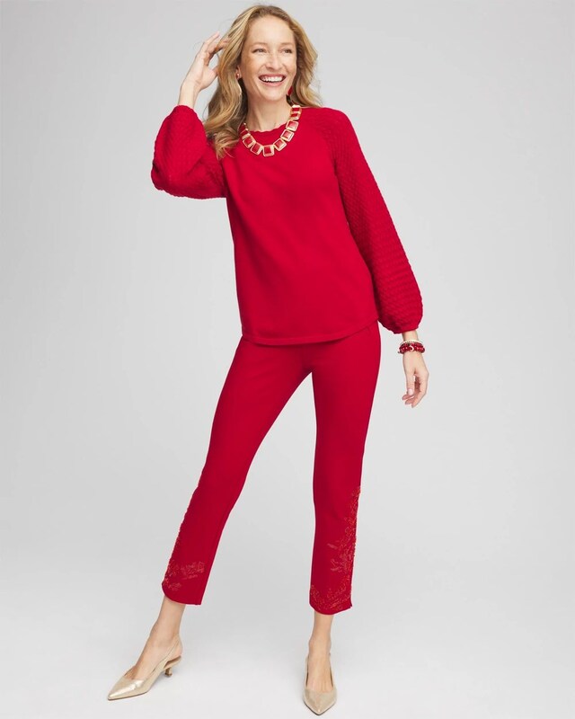 Raglan Sleeve Pullover Sweater - image 2